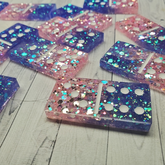 SOLD💎set of glitter dominoes - Picture 2 of 4